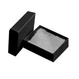 Swirl Black Paper Cotton Filled Jewelry Gift Boxes #10