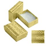 Gold Foil Cotton Filled Jewelry Gift Boxes #10
