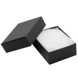 Matte Black Paper Cotton Filled Jewelry Gift Boxes #21