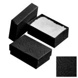Premium Swirl Black Cotton Filled Jewelry Gift Boxes #21
