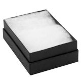 Matte Black Paper Cotton Filled Jewelry Gift Boxes #32
