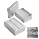 Silver Foil Cotton Filled Jewelry Gift Boxes #32
