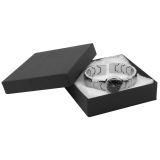 Matte Black Paper Cotton Filled Jewelry Bracelet Gift Boxes #33