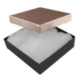 Textured Rose Gold Cotton Filled Jewelry Gift Boxes #33