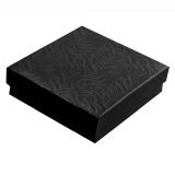 Black Swirl Square Cotton Filled Boxes #33 | Gems on Display