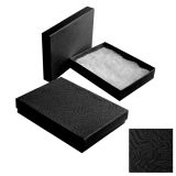 Swirl Black Cotton Filled Jewelry Gift Boxes #53