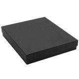 Matte Black Paper Cotton Filled Jewelry Gift Boxes #53