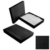 Swirl Black Cotton Filled Large Jewelry Gift Boxes #75