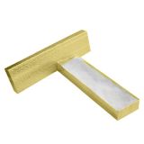 Gold Foil Cotton Filled Jewelry Bracelet Gift Boxes #82