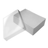 Swirl White Clear-View Lid Cotton Filled Jewelry Gift Boxes #32