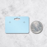 Shimmer Blue Earring Card with Keyhole 1-3/4
