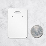 Shimmer White Earring Card With Keyhole  2