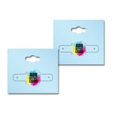 Shimmer Blue Hoop earring Card with Keyhole 2-1/8