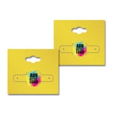 Shimmer Gold Earring Card with Keyhole 2-1/8