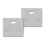 Shimmer Silver Earring Card With Keyhole 2-1/8