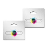 Shimmer Silver Earring Card With Keyhole 2-1/8