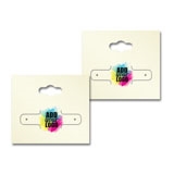 Shimmer White Gold  Earring Card With Keyhole 2-1/8