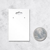 Hanging Glossy White Earring Card 2