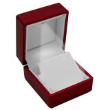 Red Soft Touch Lighted Earring Box