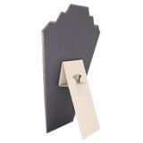 Steel Grey Leatherette Tiered Jewelry Necklace Display Easel