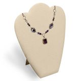 Beige Linen Jewelry Necklace Easel, 10-7/8