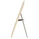 Beige Necklace Easel Stand Faux Suede