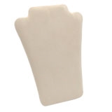 Beige Faux Suede Jewelry Necklace Easel Display Stand