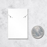 Matte White Custom Necklace and Earring Card 2