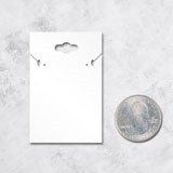 Hanging Matte White Custom Necklace and Earring Card 2