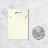 Shimmer White Gold  with a Keyhole Custom Necklace and Earring Card 2