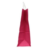 Hot Pink Kraft Paper Gift Shopping Bags, 9-3/4