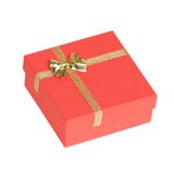 Red Linen Bow Tie Jewelry Bangle Gift Packaging Boxes