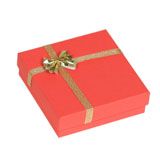 Red Linen Bow Tie Jewelry Bangle Gift Packaging Boxes