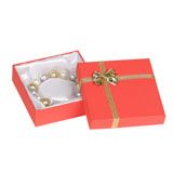 Red Linen Bow Tie Jewelry Bangle Gift Packaging Boxes