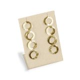 Beige Linen Jewelry Earring / Pendant Stand
