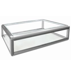 Silver Glass Cabinet with Lights - Showroom Case
