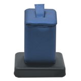 Blue Leatherette Jewelry Ring Clip Display Stand - 2-1/8
