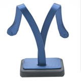 Blue Leatherette Earring Display Tree Stand