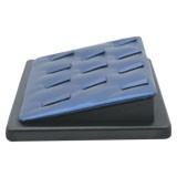 Blue Leatherette Jewelry Ring Clip Display Tray - Holds 11 Rings