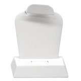 White Leatherette Jewelry Earring / Pendant / Ring Combination Stand