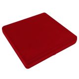 Red Flocked Velour Jewelry Necklace Boxes 