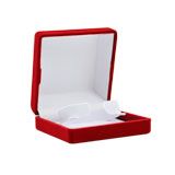 Red Flocked Velour Jewelry Watch Boxes