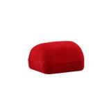 Red Flocked Velour Jewelry Ring Packaging Boxes