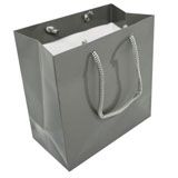 Grey Gift Bag | Glossy Gift Bags Wholesale | Gems on Display