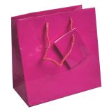 Bulk Glossy Hot Pink Shopping Tote Bags | Gems On Display