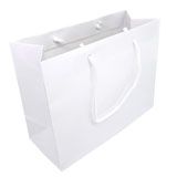 Wholesale White Glossy Tote Bags | Gems On Display