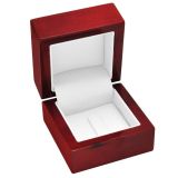 Red Rosewood Jewelry Ring with Clip Gift Packaging Boxes