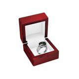 Red Rosewood Jewelry Ring with Clip Gift Packaging Boxes