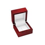 Red Rosewood Jewelry Ring with Clip Gift Packaging Boxes