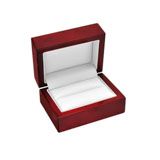 Red Rosewood Dual Jewelry Ring Gift Packaging Boxes, Dome Top